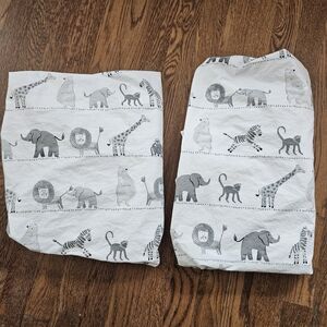 2 Pottery Barn Kids Animal Crib Sheets - Lawson